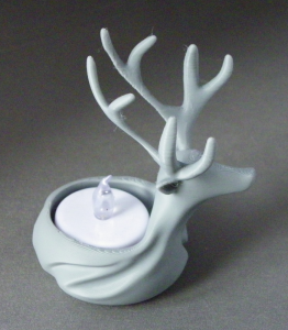 3D Prints - Hert Theelichthouder 1 - (Meerdere Kleuren Mogelijk)